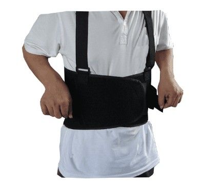 Braceability Industrial Work Back Brace | Removable Suspender Straps for Heavy Lifting Safety - Lower Back Pain Protection Belt